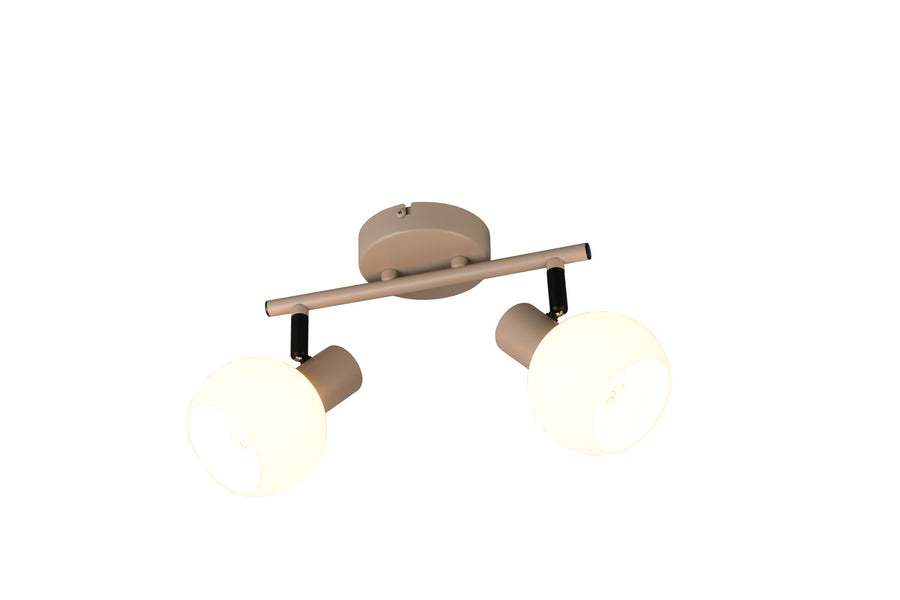 Spot Boba 2 lumières beige