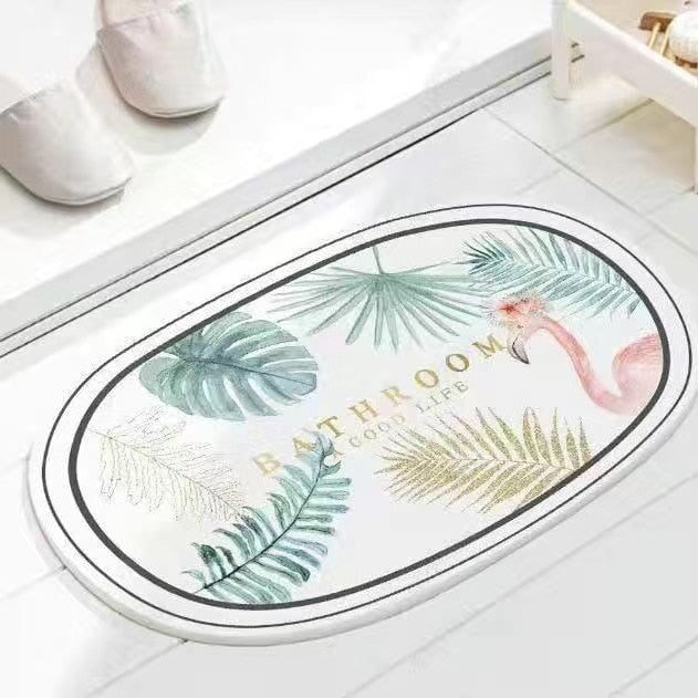 Retro Bathroom Carpet Semicircle Non-slip Area Rugs Absorbent Floor Mat Soft Plush Doormat for Bedroom Kitchen Entrance Foot Pad | Designix - 0 YKY-02 S 40x60cm  - https://designix.fr/