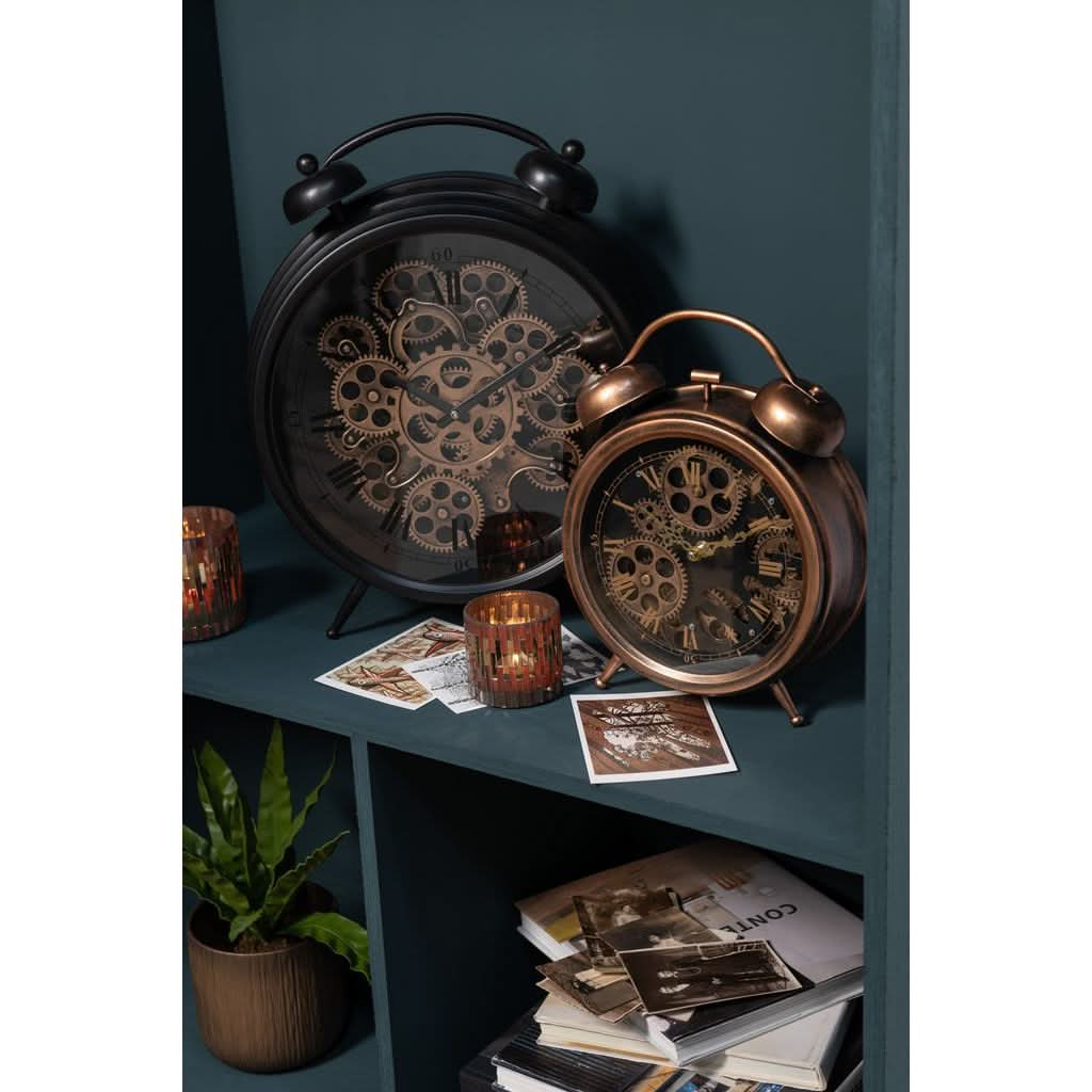 Réveil Horloge Cuivre Romains