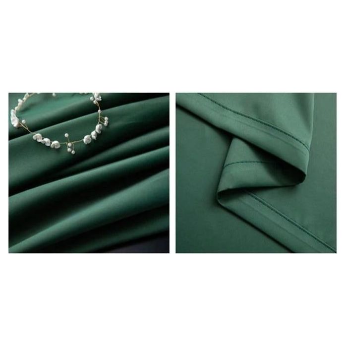 Rideau Élégant Isolation Thermique Vert | Mise - Designix Rideau Vert Foncé 60xL125cm 1pc Anneaux