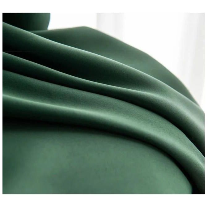 Rideau Élégant Isolation Thermique Vert | Mise - Designix Rideau Vert Foncé 60xL125cm 1pc Anneaux