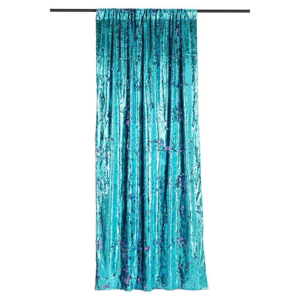 Rideau Sequins Réversibles Bleu Violet - Designix
