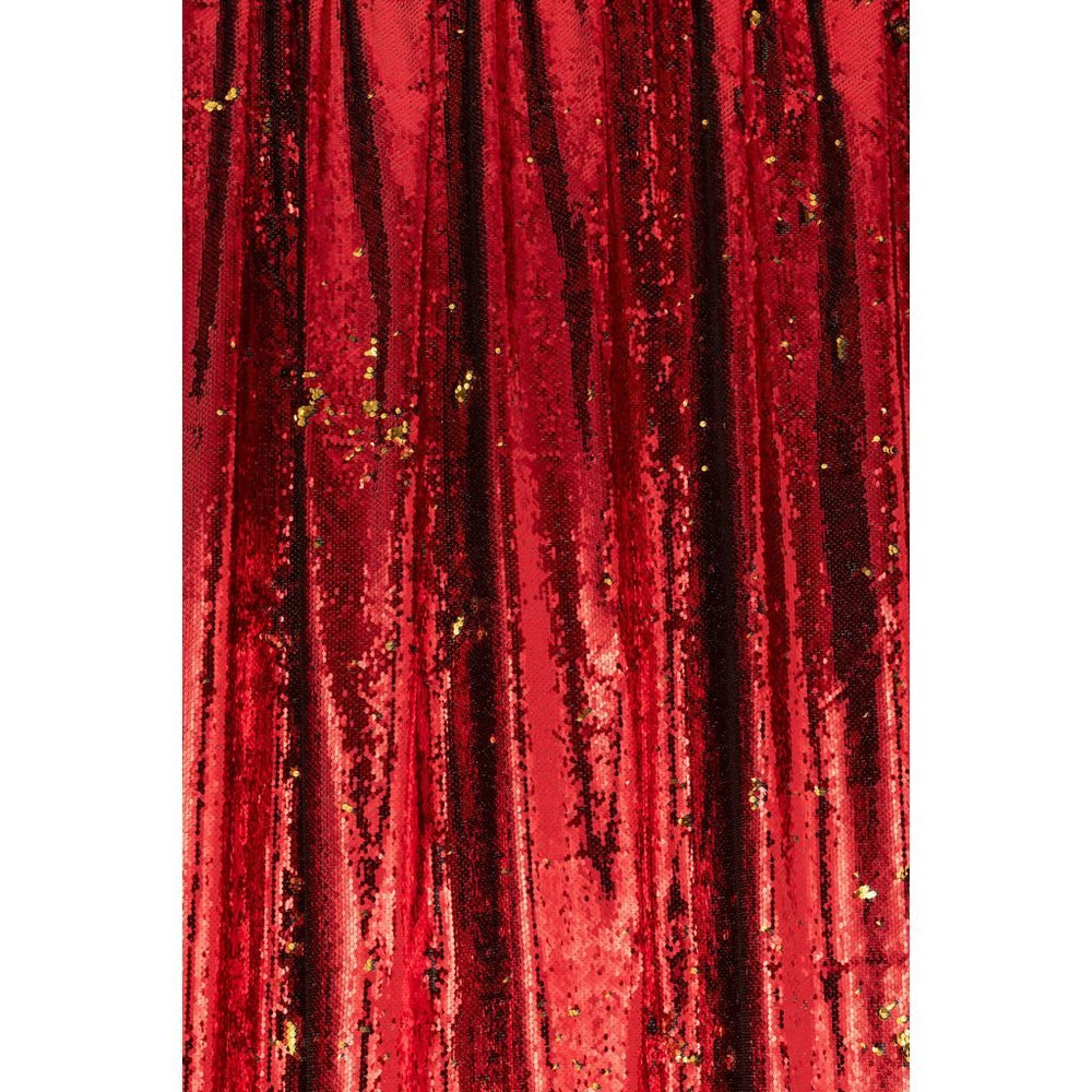 Rideau Sequins Rouge Or Réversible - Designix