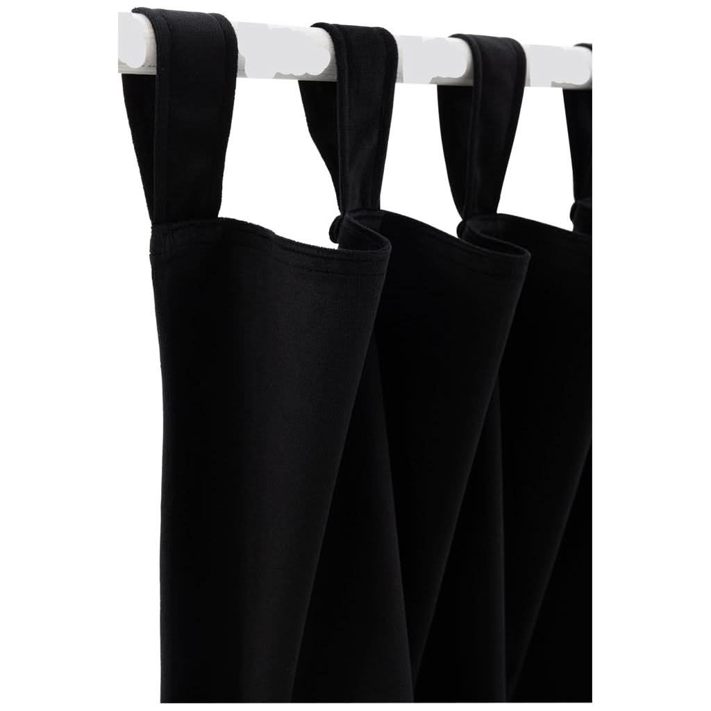 Rideau Velours Noir 270cm Long