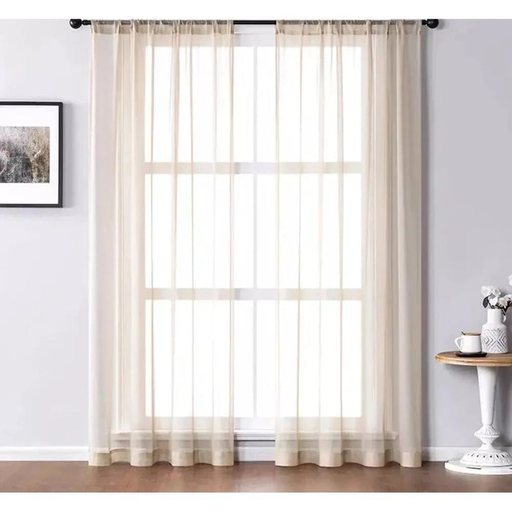 Rideau Voilage Beige | Voilage Sable - Designix Voilage Gris W500xL260cm 1pc