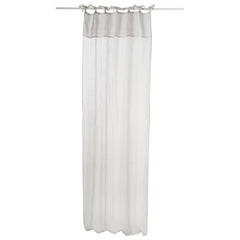 Rideau Voile Coton Lin Gris Clair