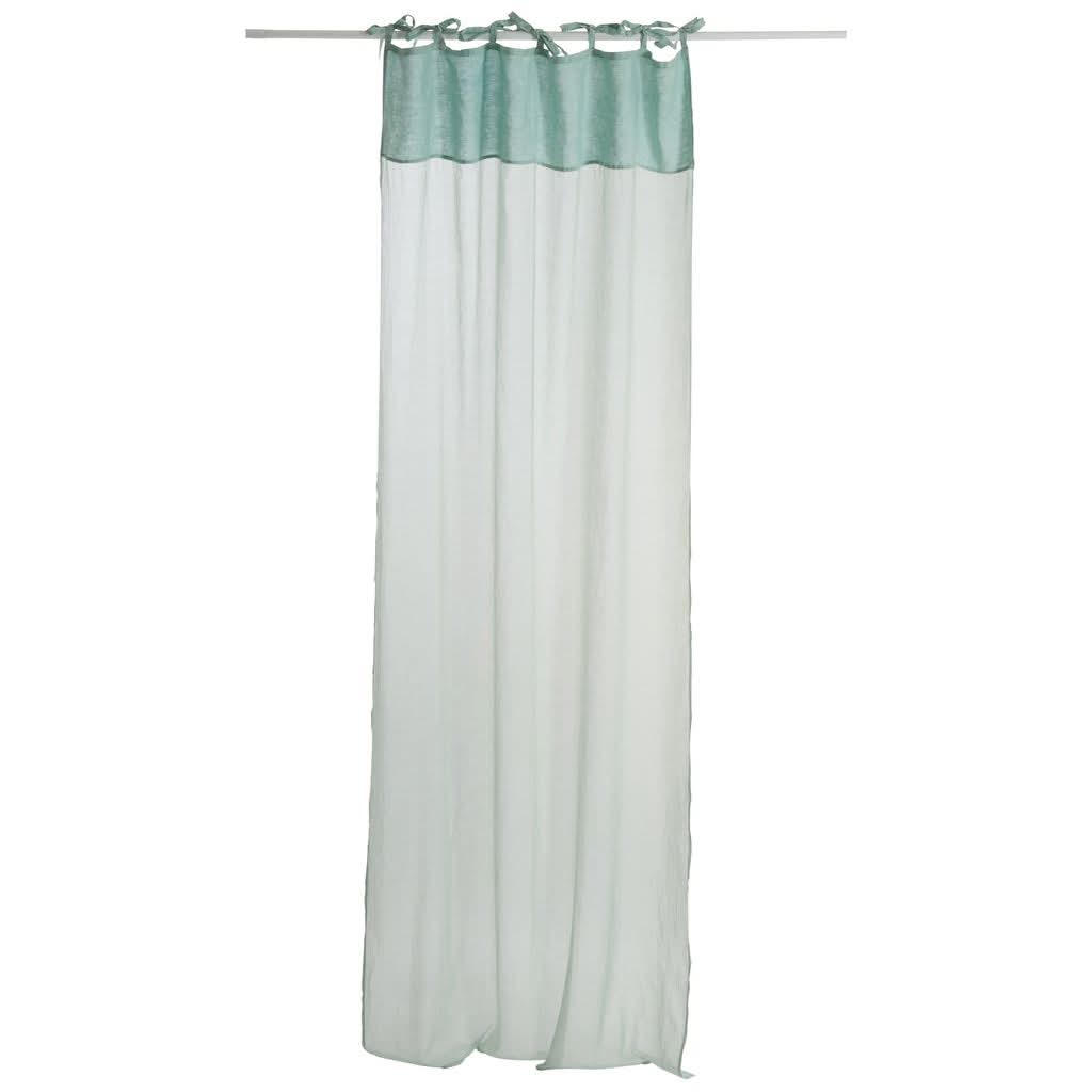 Rideau Voile Coton Lin Menthe | Tela