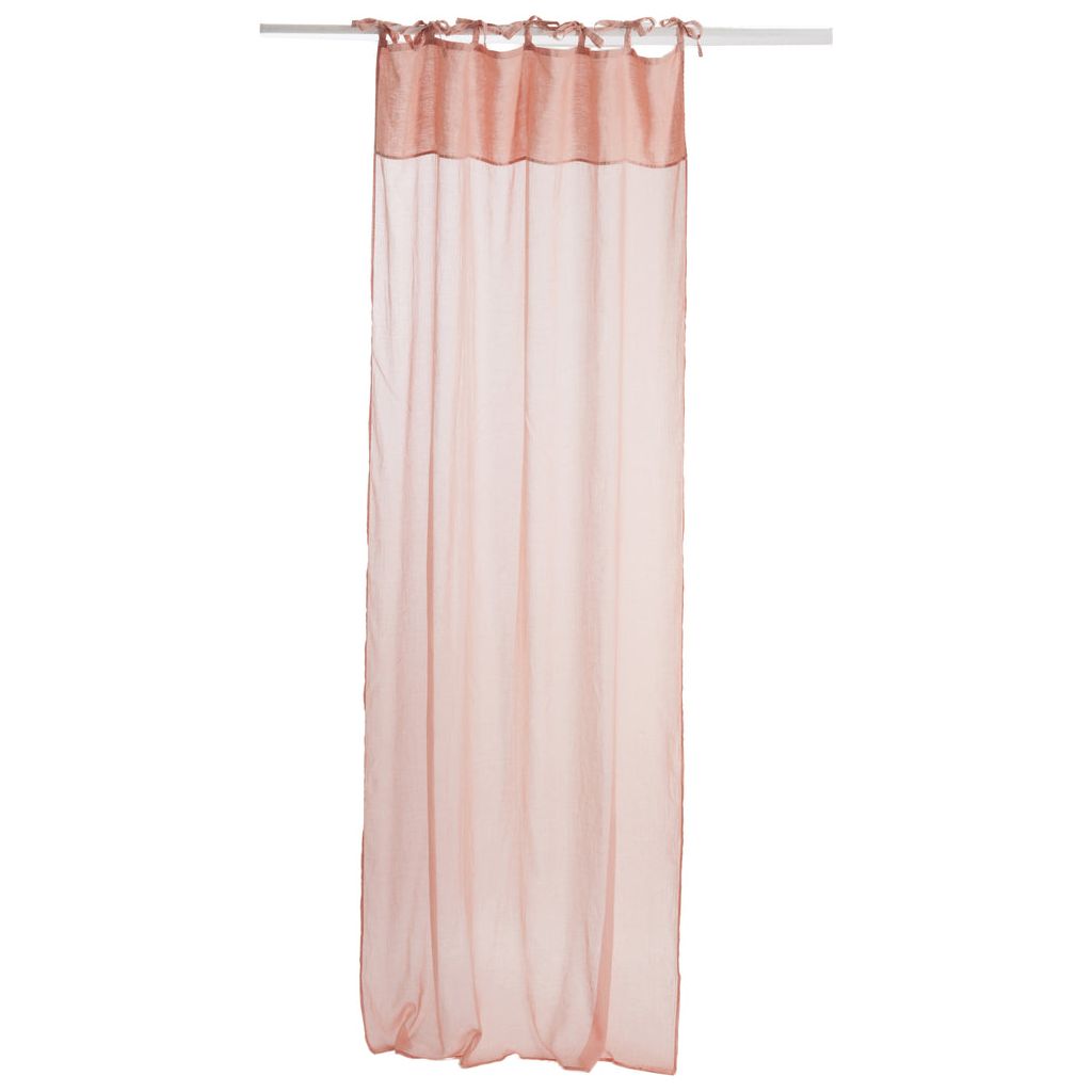 Rideau Voile Coton Lin Rose - Designix