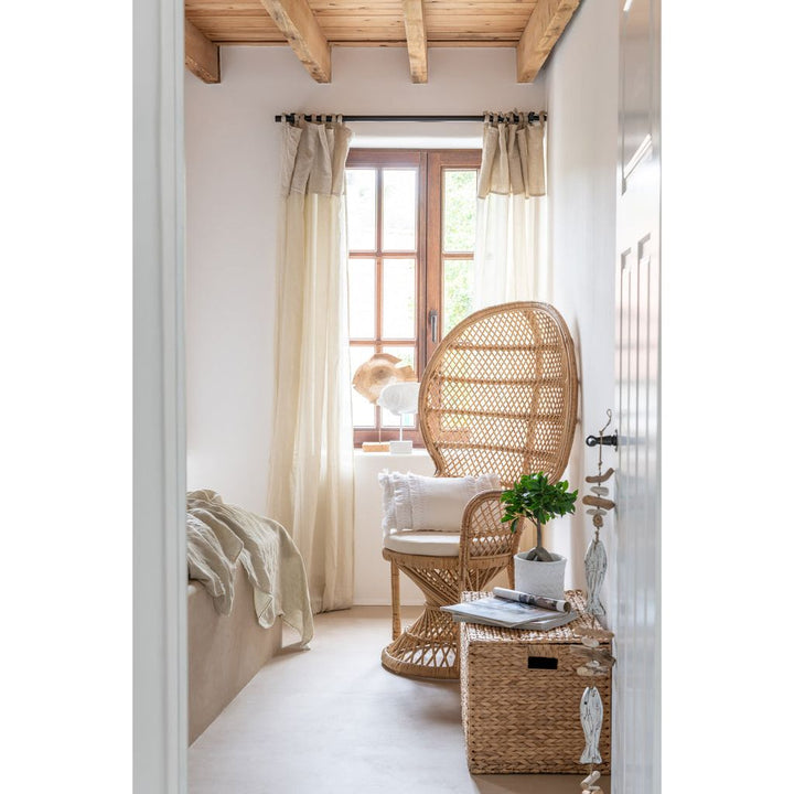 Rideau Voile Lin Beige 290x140 - Designix
