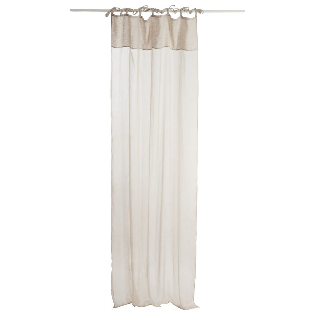 Rideau Voile Lin Beige 290x140 - Designix