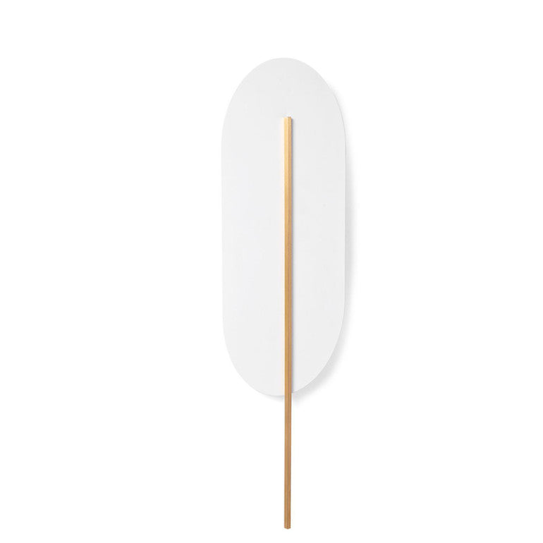 Applique murale ROKKE Blanc / doré, détail laiton
