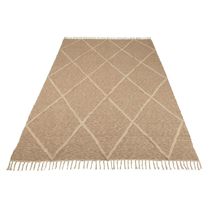 Tapis en coton beige Neela | Designix -     - https://designix.fr