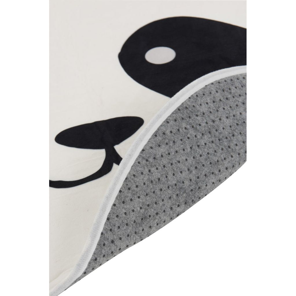 Tapis tête de panda en polyester noir/blanc | Designix -     - https://designix.fr