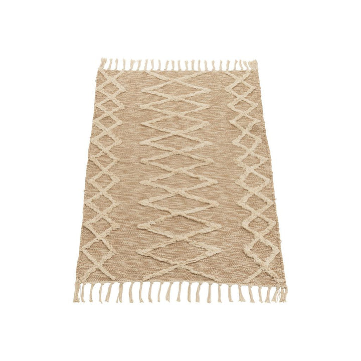 Tapis en coton beige Zita | Designix -     - https://designix.fr