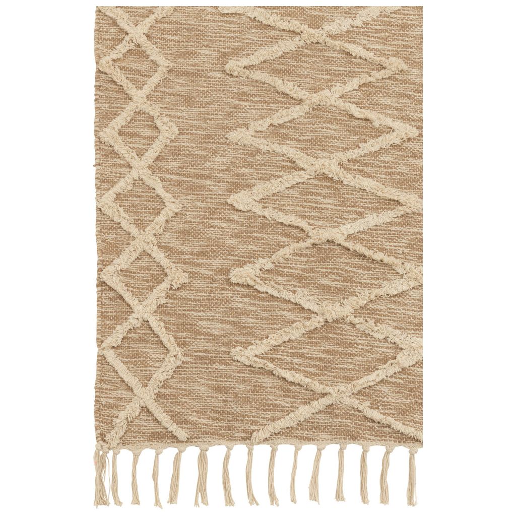 Tapis en coton beige Zita | Designix -     - https://designix.fr