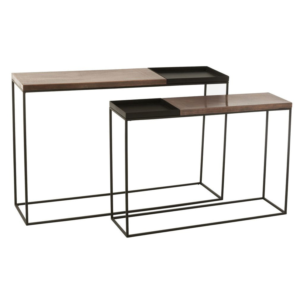 Ensemble de 2 consoles en métal bronze/noir | Designix -     - https://designix.fr