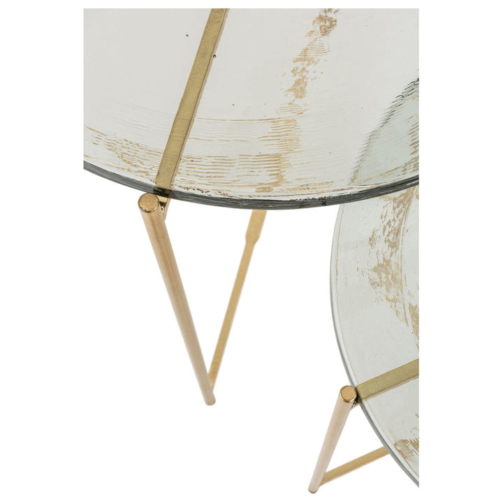 Ensemble de deux tables d'appoint Obi en verre/fer. | Designix -     - https://designix.fr