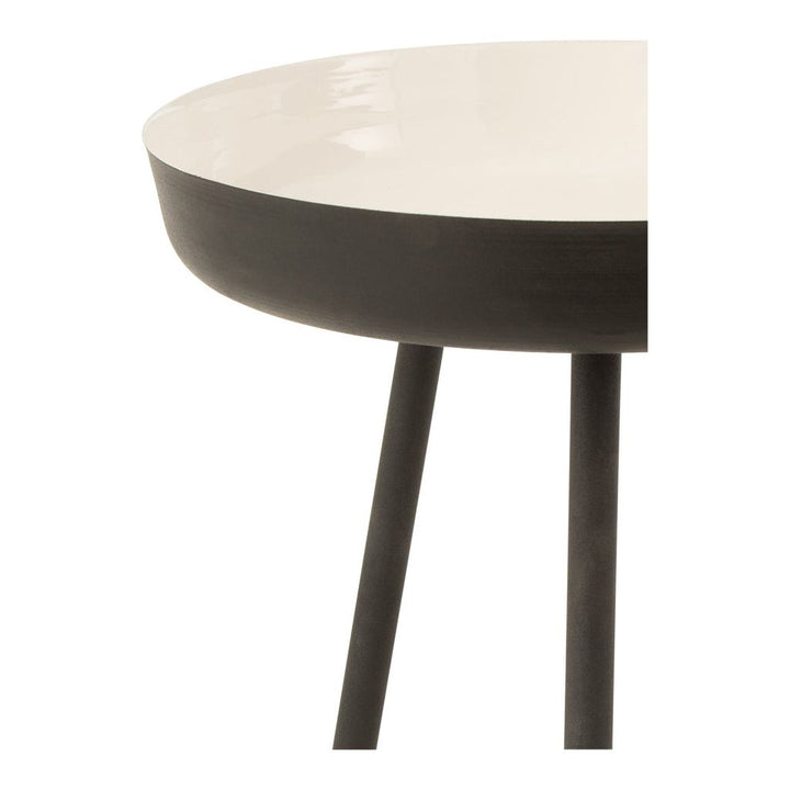 Ensemble de 3 tables d'appoint en métal noir/blanc | Designix -     - https://designix.fr