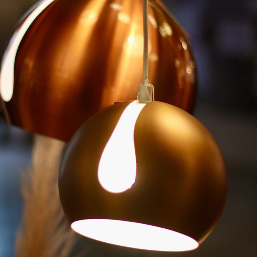 Suspension grappe Ball 7 lumières, verres Ø 20 cm