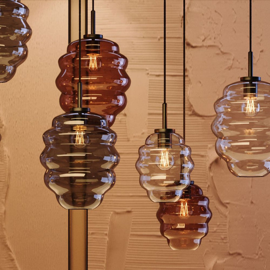 Suspension grande hauteur Echos, câble 5 m, monture blanche
