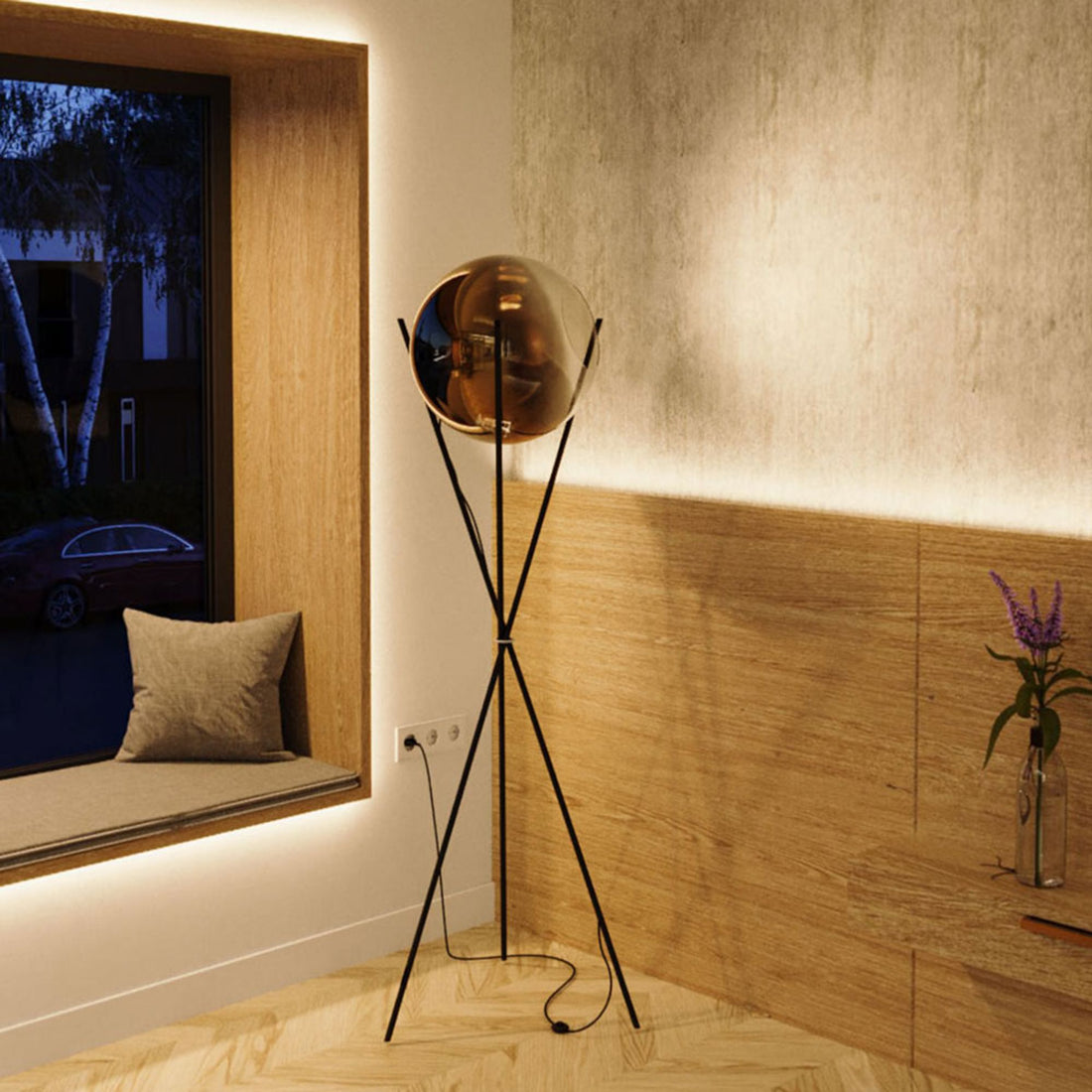 Lampadaire salon | Orb Axis H 160 cm