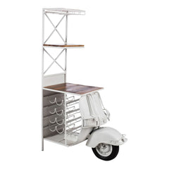 Scooter Bar Métal Bois 12 Bouteilles