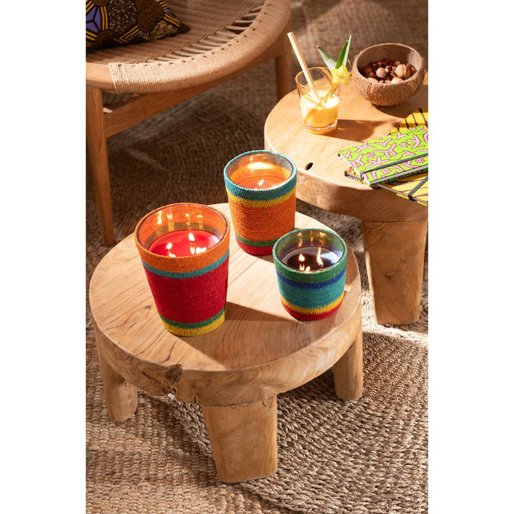 Ensemble de 2 tables rondes en bois de teck naturel. | Designix -     - https://designix.fr
