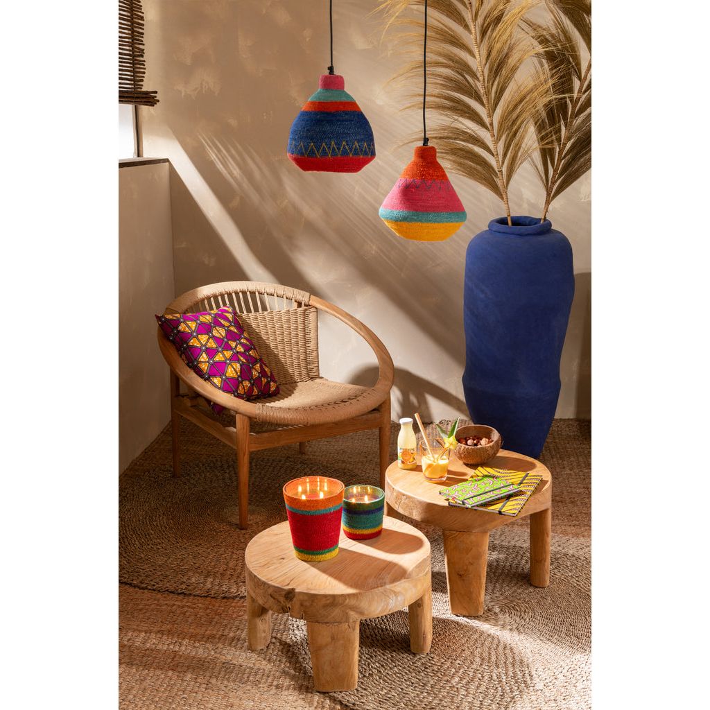 Ensemble de 2 tables rondes en bois de teck naturel. | Designix -     - https://designix.fr