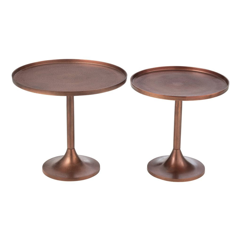 Ensemble de 2 tables en aluminium bronze | Designix -     - https://designix.fr