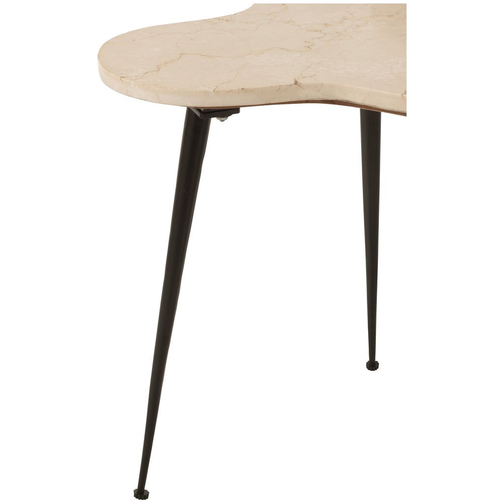 Ensemble de 3 tables d'appoint en marbre/métal blanc/noir | Designix -     - https://designix.fr