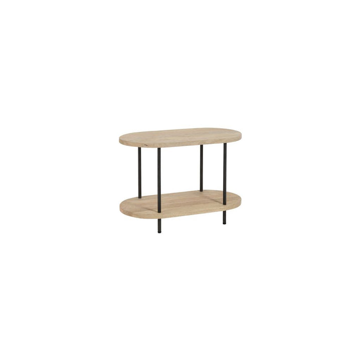 Table d'appoint Eli 2 étagères en bois de manguier/fer naturel/gris | Designix -     - https://designix.fr