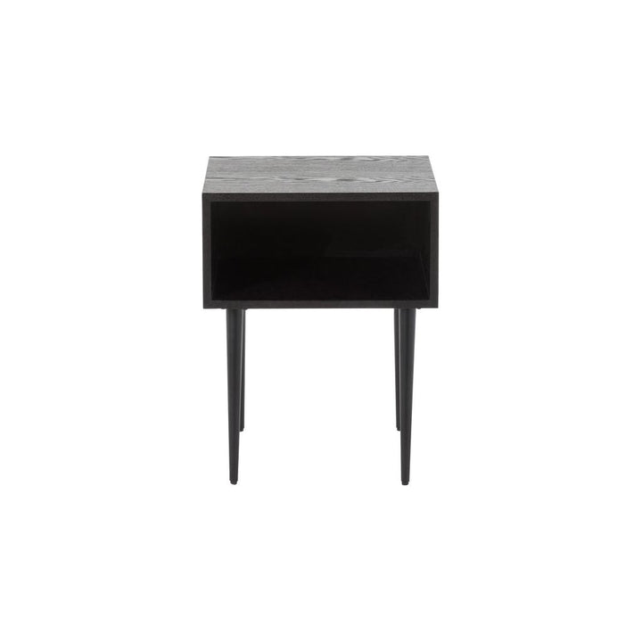 Table d'appoint carrée en MDF noir | Designix -     - https://designix.fr