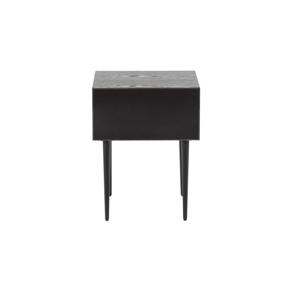 Table d'appoint carrée en MDF noir | Designix -     - https://designix.fr