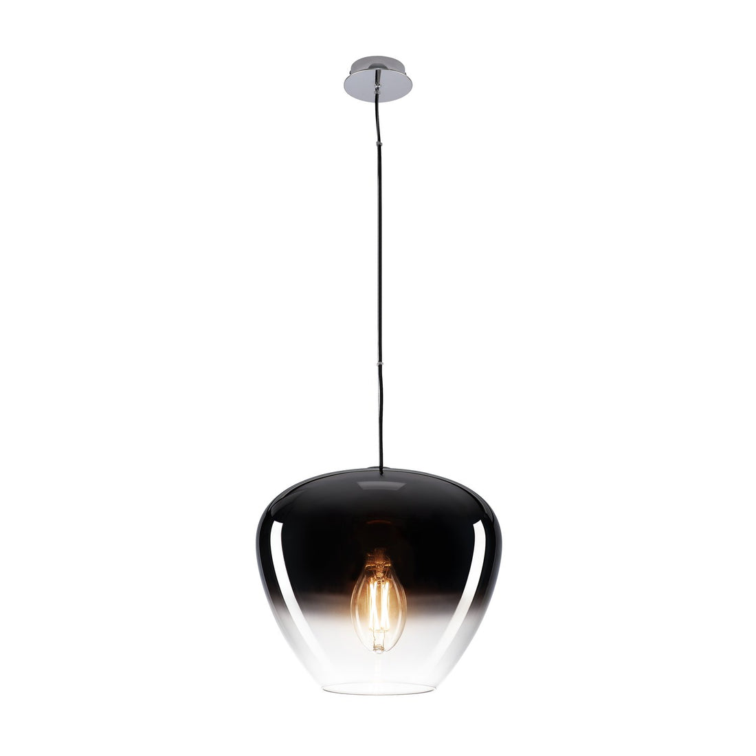 Suspension Pantilo chromée, verre