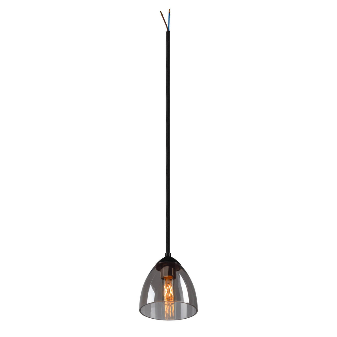 Suspension Para Cone noire et transparente, verre