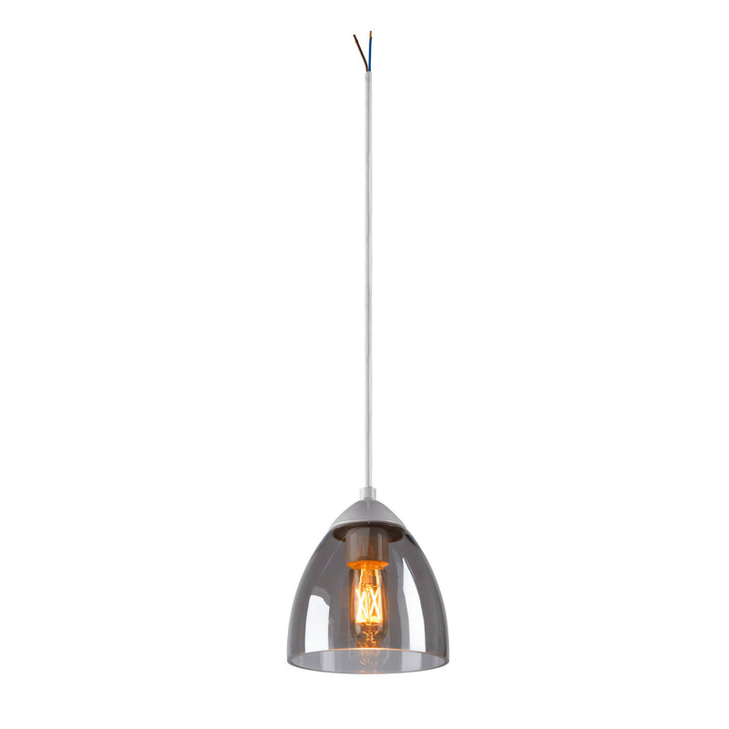 Suspension Para Cone blanche et transparente, verre