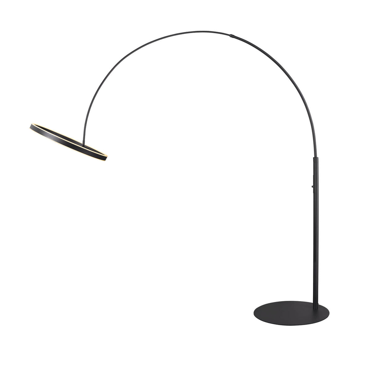 Image produit du lampadaire haut avec base plate et bras courbé