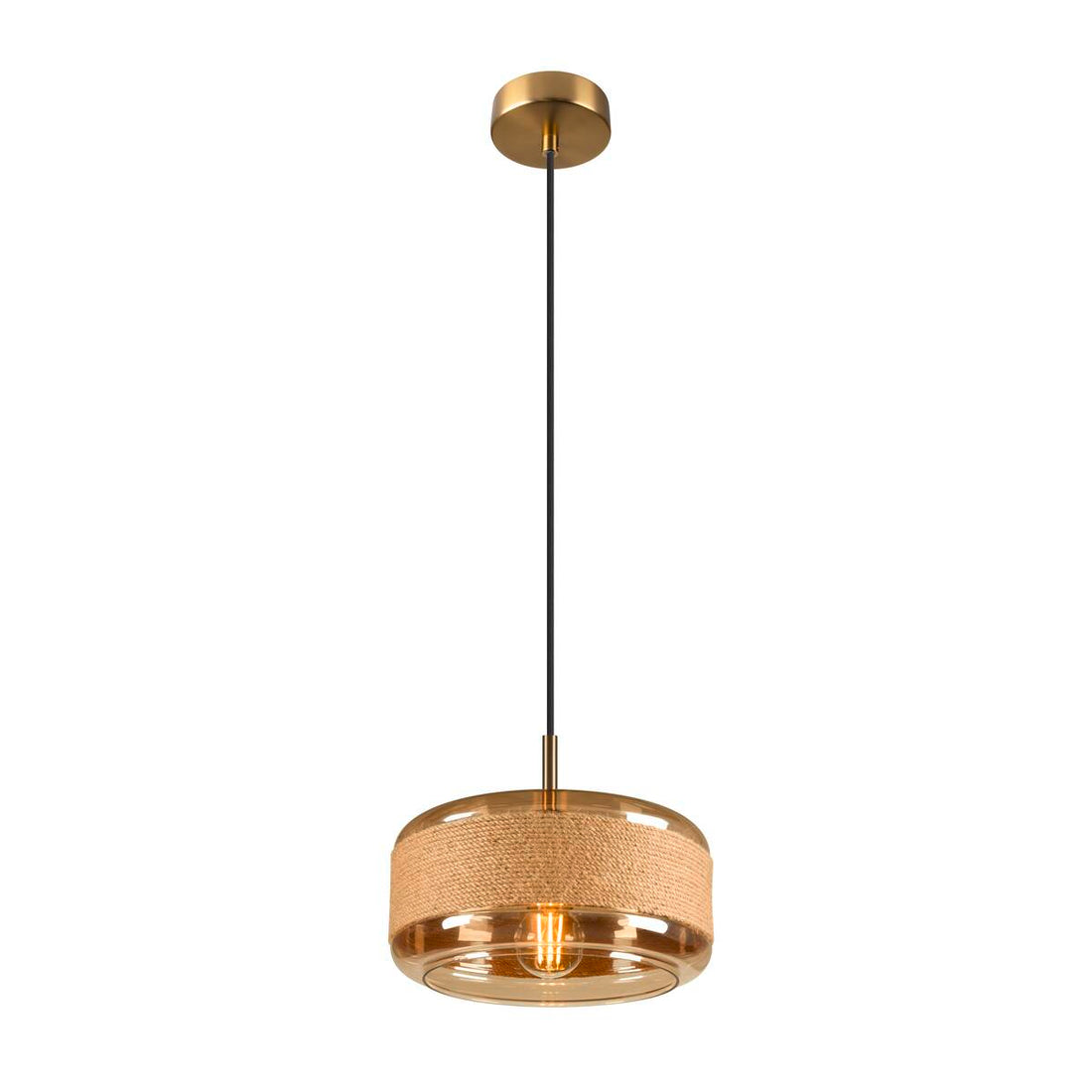 Suspension Pantilo Rope dorée, Ø 27 cm
