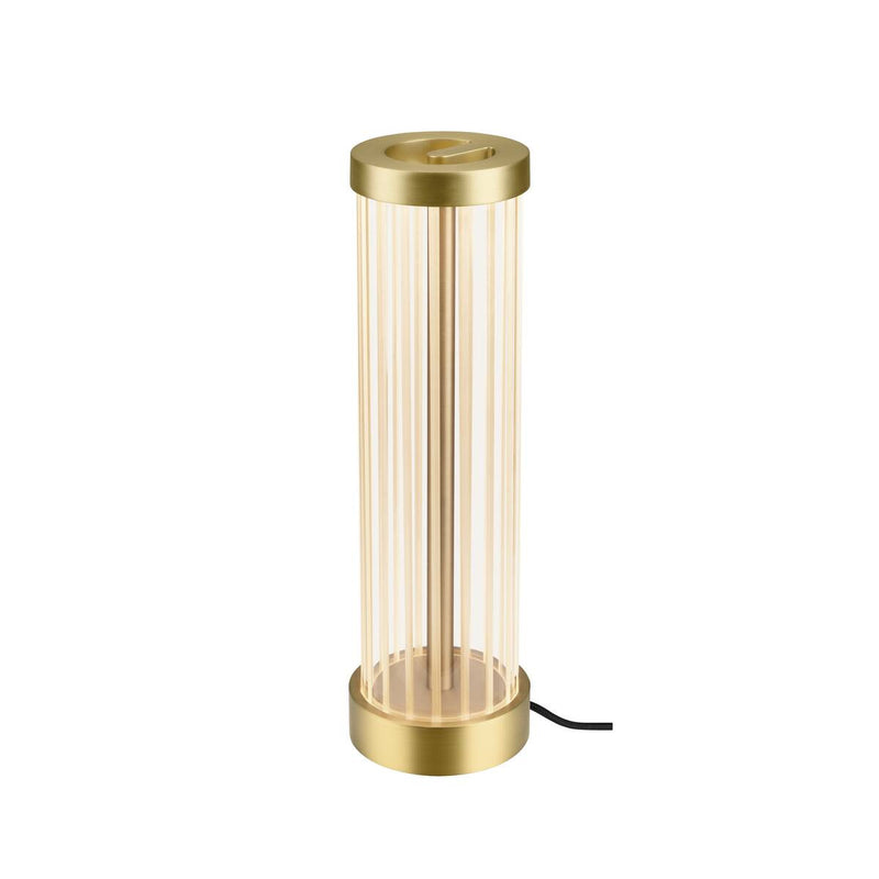 Lampe à poser Quimera laiton brossé, verre