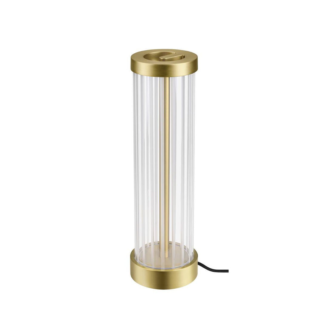 Lampe à poser Quimera laiton brossé, verre