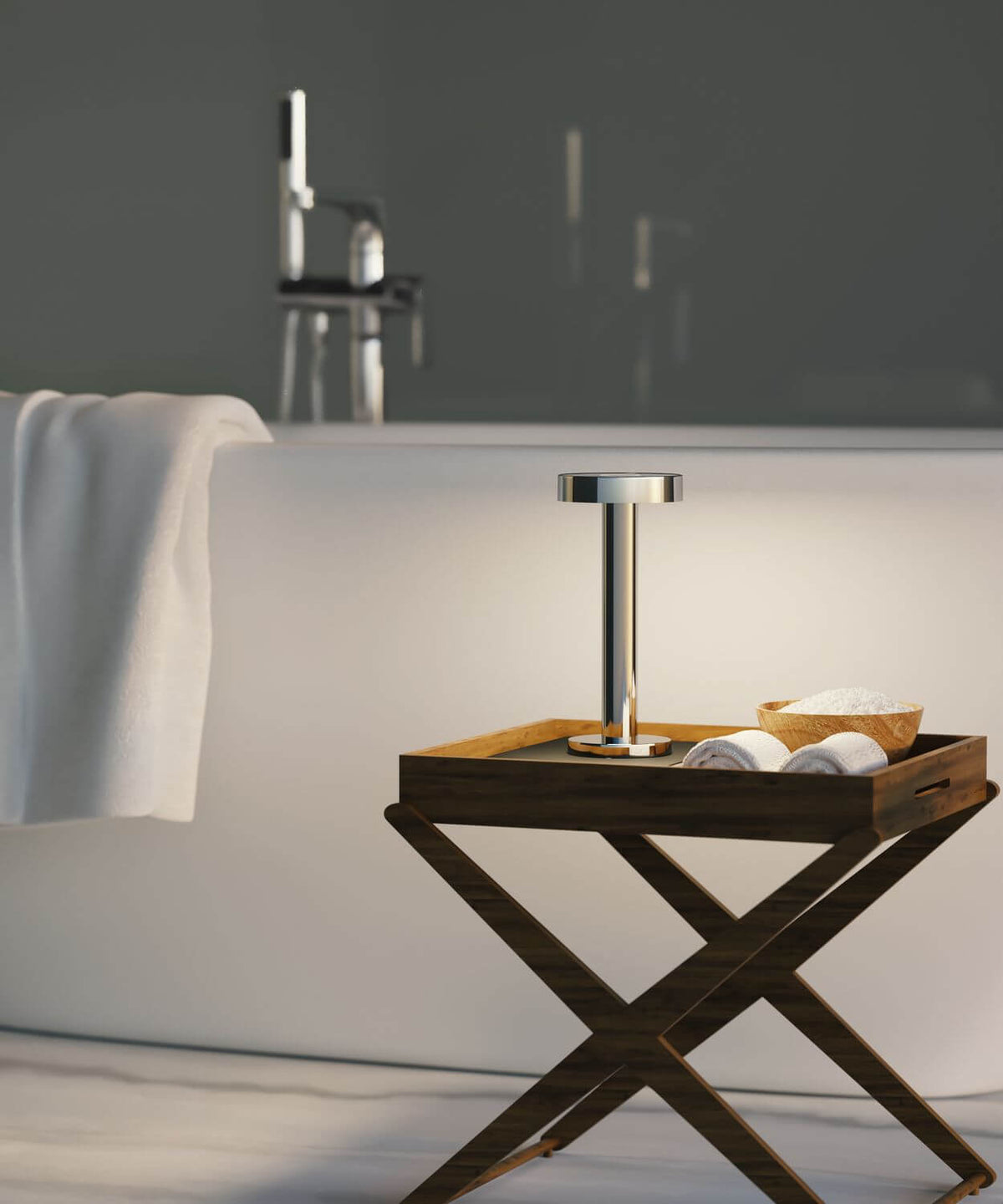 Lampe à poser sans fil Boro blanche