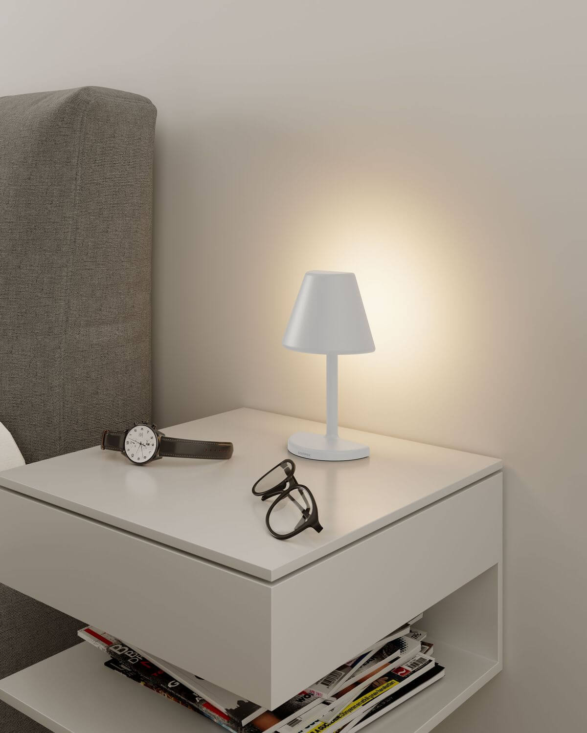 Lampe à poser sans fil Twin blanche