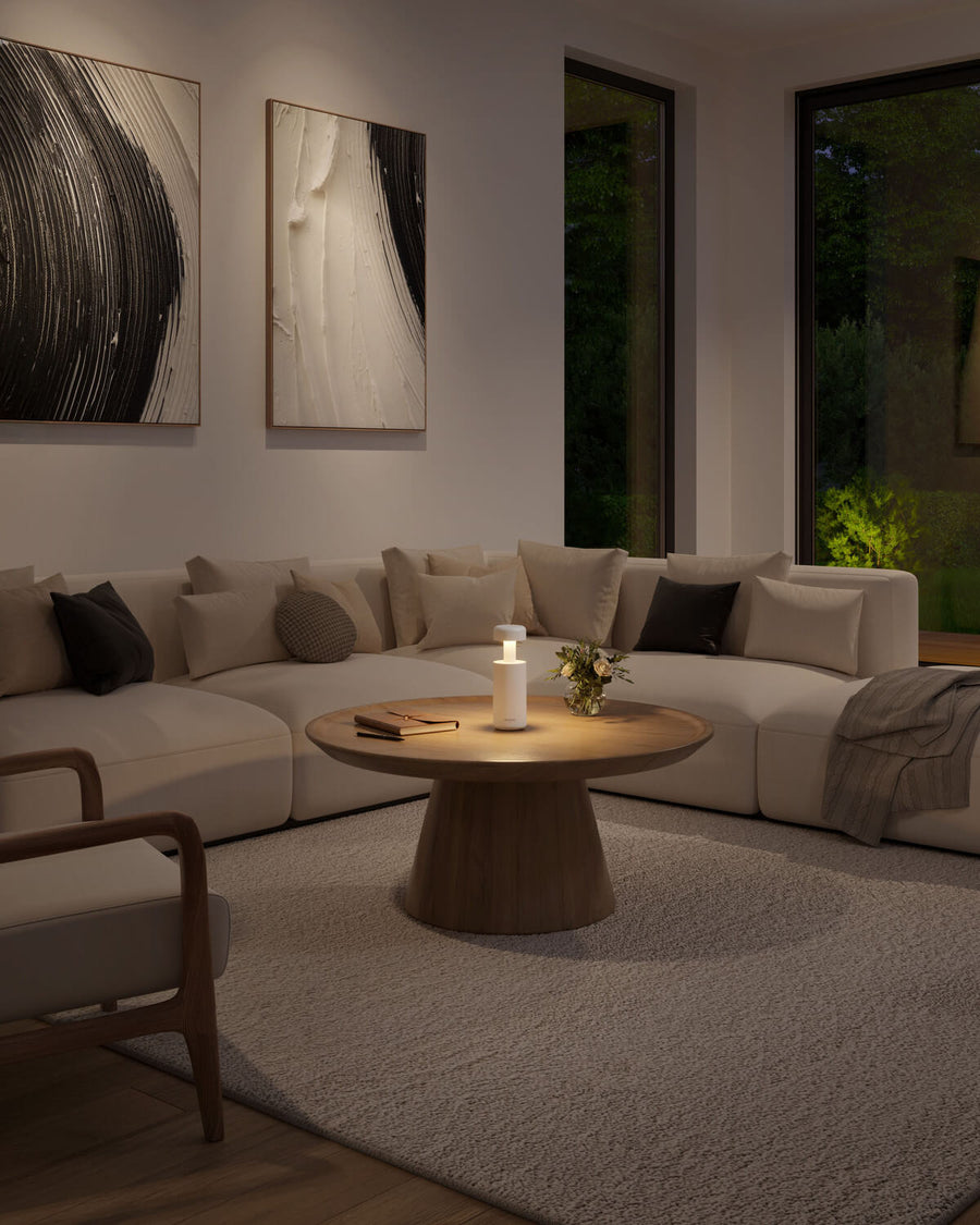 Lampe extérieure Lubao blanche