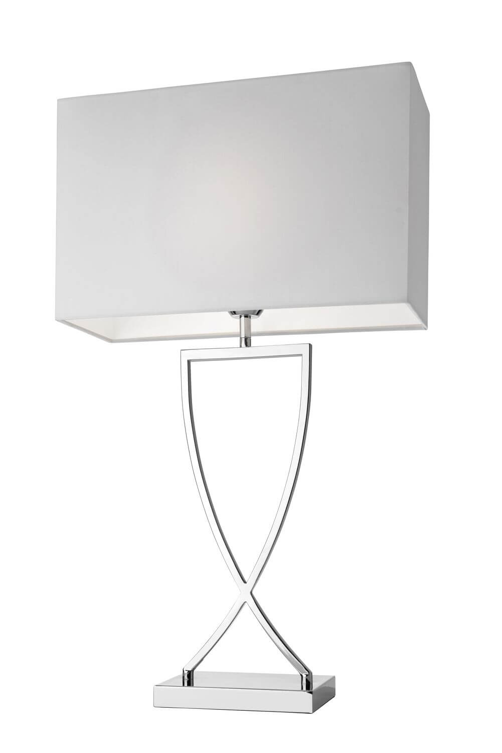 Lampe à poser Toulouse chromée, H 69 cm