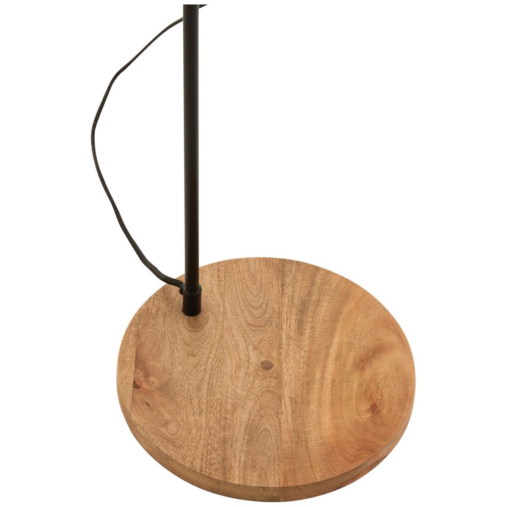 Lampe sur pied Evy en fer/bois noir/naturel | Designix -     - https://designix.fr