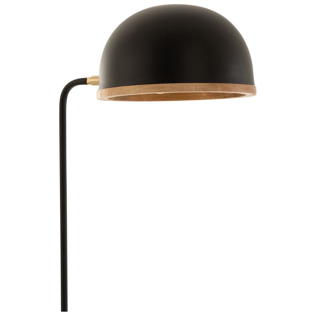 Lampe sur pied Evy en fer/bois noir/naturel | Designix -     - https://designix.fr