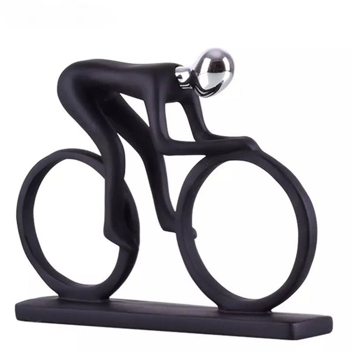 Statue Cycliste Résine Abstraite | Maco - Designix Statuette Argent
