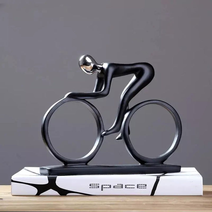 Statue Cycliste Résine Abstraite | Maco - Designix Statuette Doré