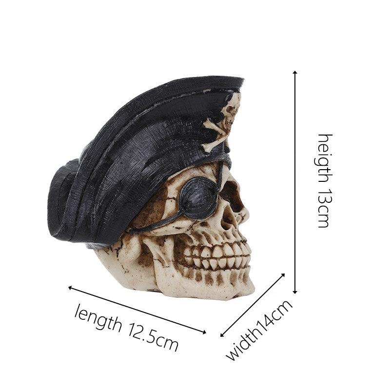 Statue Jardin Crâne Pirate | Ciel - Designix Statuette