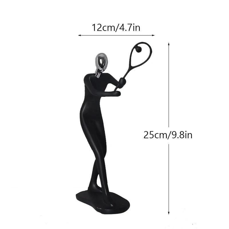 Statuette Athlète Résine Abstraite | Uni | Designix - Statuette Tennis - https://designix.fr/